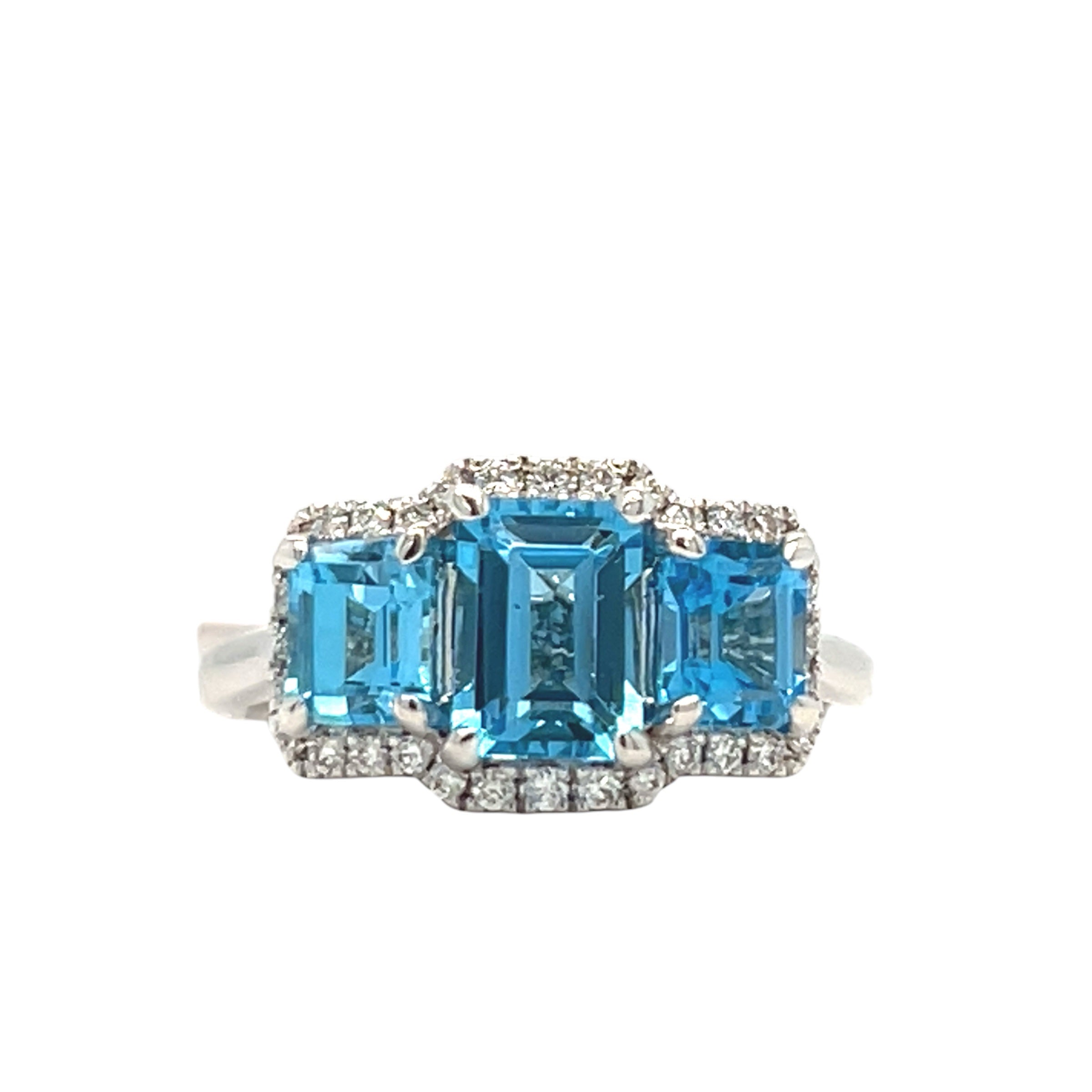 Swiss Blue Trilogy Ring