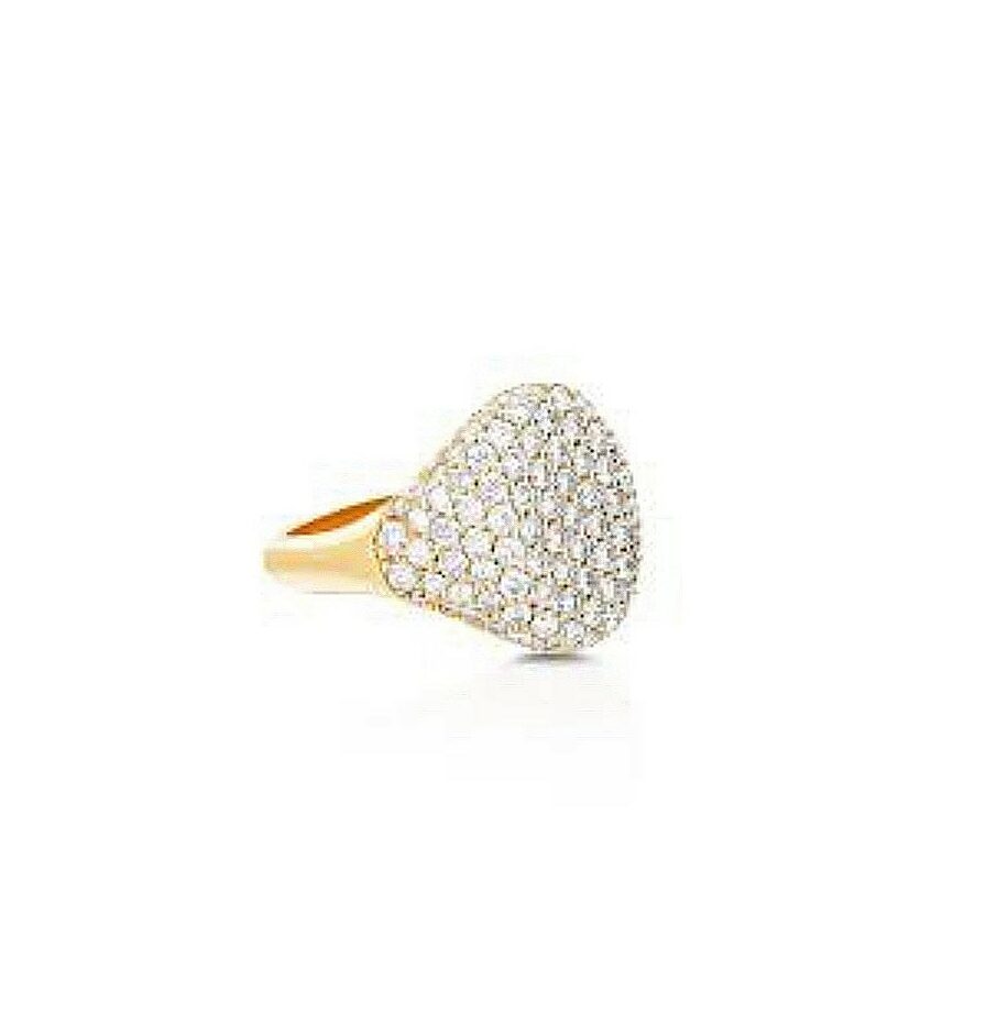 Bague d'auriculaire pavée